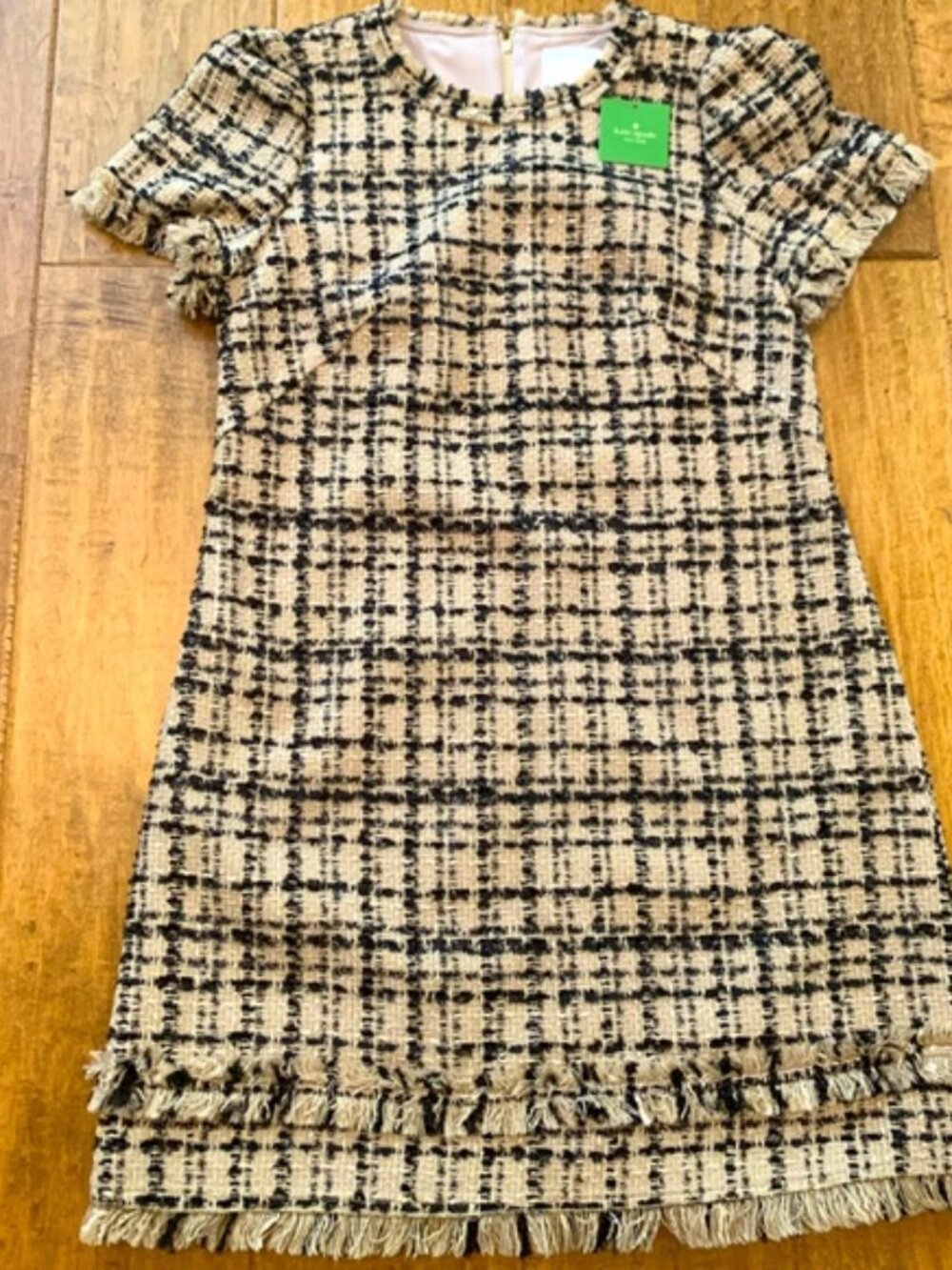 kate spade Cream and Black Tweed Mini Dress